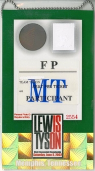 Mike Tyson vs Lennox Lewis 2002 Fight Credentials 